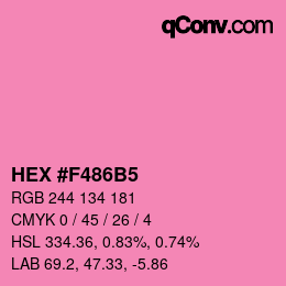 カラーコード: HEX #F486B5 | qconv.com