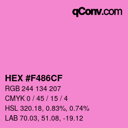 Farbcode: HEX #F486CF | qconv.com
