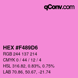 Color code: HEX #F489D6 | qconv.com