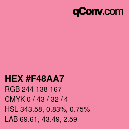 Color code: HEX #F48AA7 | qconv.com