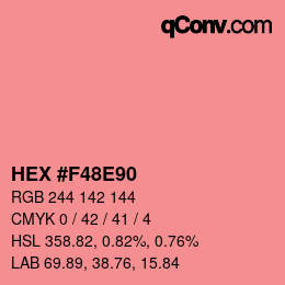 Color code: HEX #F48E90 | qconv.com