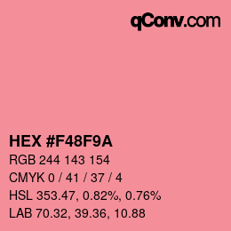 カラーコード: HEX #F48F9A | qconv.com
