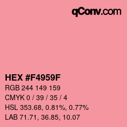 Código de color: HEX #F4959F | qconv.com