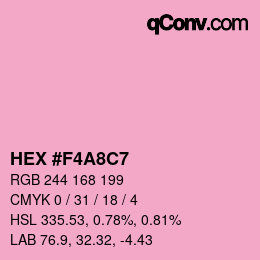 Color code: HEX #F4A8C7 | qconv.com