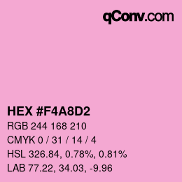 Color code: HEX #F4A8D2 | qconv.com