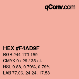 Farbcode: HEX #F4AD9F | qconv.com