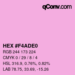 カラーコード: HEX #F4ADE0 | qconv.com