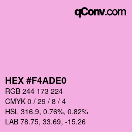 カラーコード: HEX #F4ADE0 | qconv.com