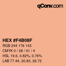 Color code: HEX #F4B08F | qconv.com
