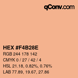 カラーコード: HEX #F4B28E | qconv.com