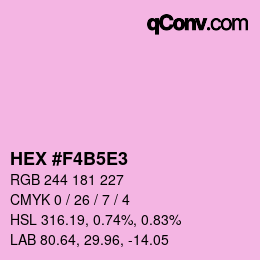 Color code: HEX #F4B5E3 | qconv.com