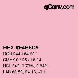 Color code: HEX #F4B8C9 | qconv.com