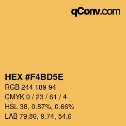 Color code: HEX #F4BD5E | qconv.com