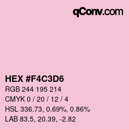 Farbcode: HEX #F4C3D6 | qconv.com