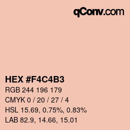 Color code: HEX #F4C4B3 | qconv.com