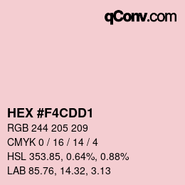 颜色代码: HEX #F4CDD1 | qconv.com