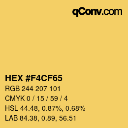 カラーコード: HEX #F4CF65 | qconv.com