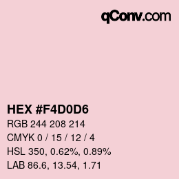 カラーコード: HEX #F4D0D6 | qconv.com