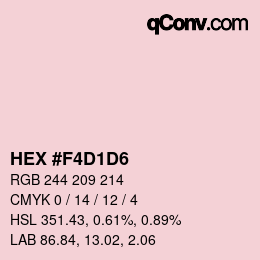 Farbcode: HEX #F4D1D6 | qconv.com