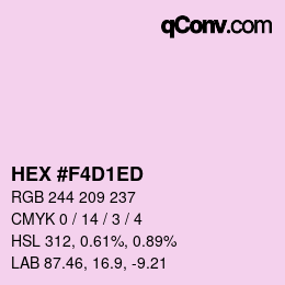 カラーコード: HEX #F4D1ED | qconv.com