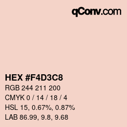 Color code: HEX #F4D3C8 | qconv.com