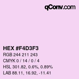 颜色代码: HEX #F4D3F3 | qconv.com