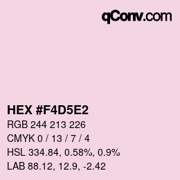 Color code: HEX #F4D5E2 | qconv.com