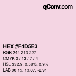 カラーコード: HEX #F4D5E3 | qconv.com