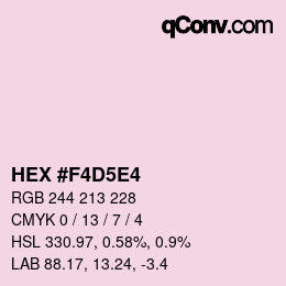 Color code: HEX #F4D5E4 | qconv.com