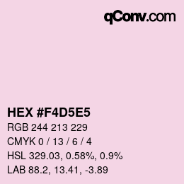カラーコード: HEX #F4D5E5 | qconv.com