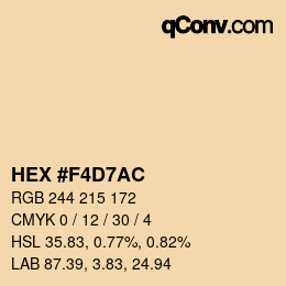 Color code: HEX #F4D7AC | qconv.com