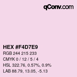 Color code: HEX #F4D7E9 | qconv.com