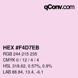 Color code: HEX #F4D7EB | qconv.com