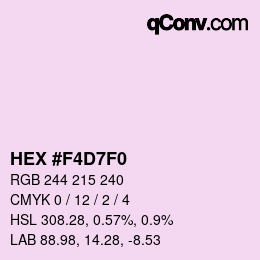 Color code: HEX #F4D7F0 | qconv.com