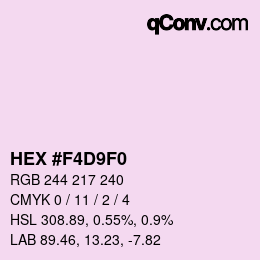 Color code: HEX #F4D9F0 | qconv.com