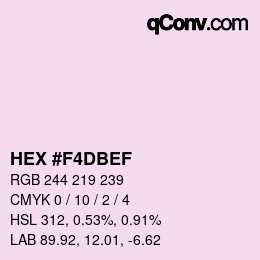 Color code: HEX #F4DBEF | qconv.com