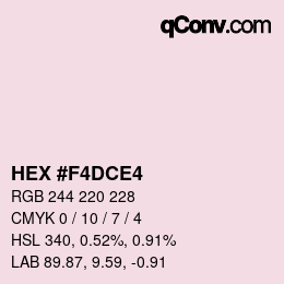 Color code: HEX #F4DCE4 | qconv.com