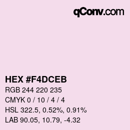 Color code: HEX #F4DCEB | qconv.com