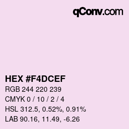 Color code: HEX #F4DCEF | qconv.com