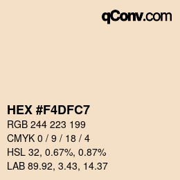 カラーコード: HEX #F4DFC7 | qconv.com