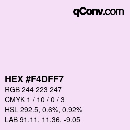 Color code: HEX #F4DFF7 | qconv.com
