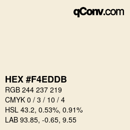 カラーコード: HEX #F4EDDB | qconv.com