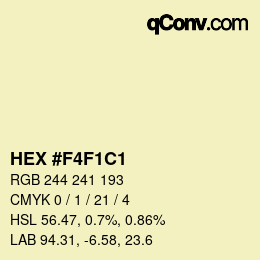 カラーコード: HEX #F4F1C1 | qconv.com