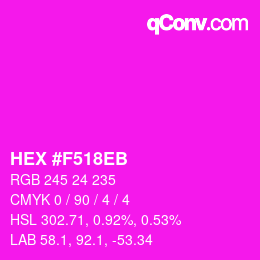 Color code: HEX #F518EB | qconv.com