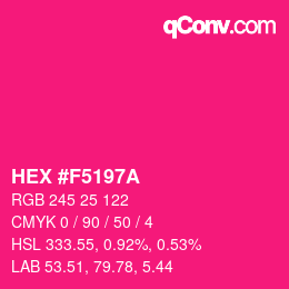Color code: HEX #F5197A | qconv.com