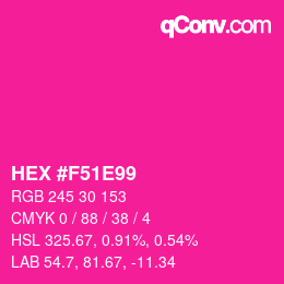 Color code: HEX #F51E99 | qconv.com