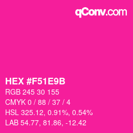 Color code: HEX #F51E9B | qconv.com