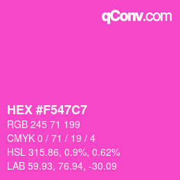 Código de color: HEX #F547C7 | qconv.com