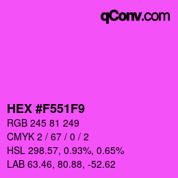 Color code: HEX #F551F9 | qconv.com
