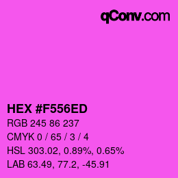 颜色代码: HEX #F556ED | qconv.com